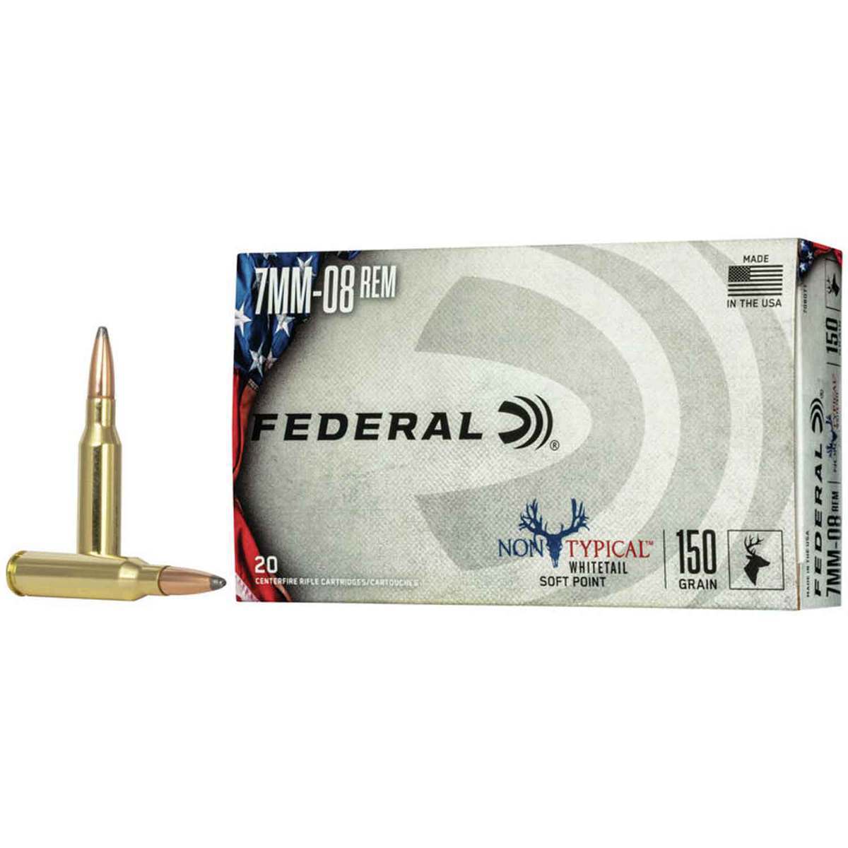 Federal 7mm-08 Remington 150gr Non-Typical SP Rifle Ammo - 20 Rounds Federal 7mm-08 Remington 150gr Non-Typical SP Rifle Ammo - 20 Rounds