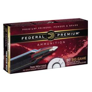 Federal 7mm Remington Magnum 160gr Nosler AccuBond Rifle Ammo - 20 Rounds
