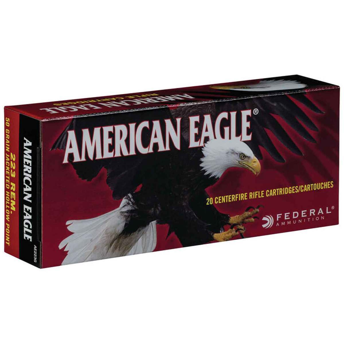 Federal American Eagle 223 Remington 50gr JHP Rifle Ammo - 20 Rounds Federal American Eagle 223 Remington 50gr JHP Rifle Ammo - 20 Rounds