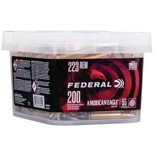 Federal American Eagle 223 Remington 55gr FMJ BT Rifle Ammo - 200 Rounds