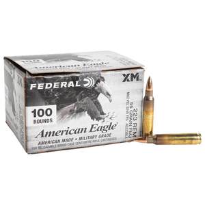 Federal American Eagle 223 Remington 55gr FMJBT Rifle Ammo - 100 Rounds