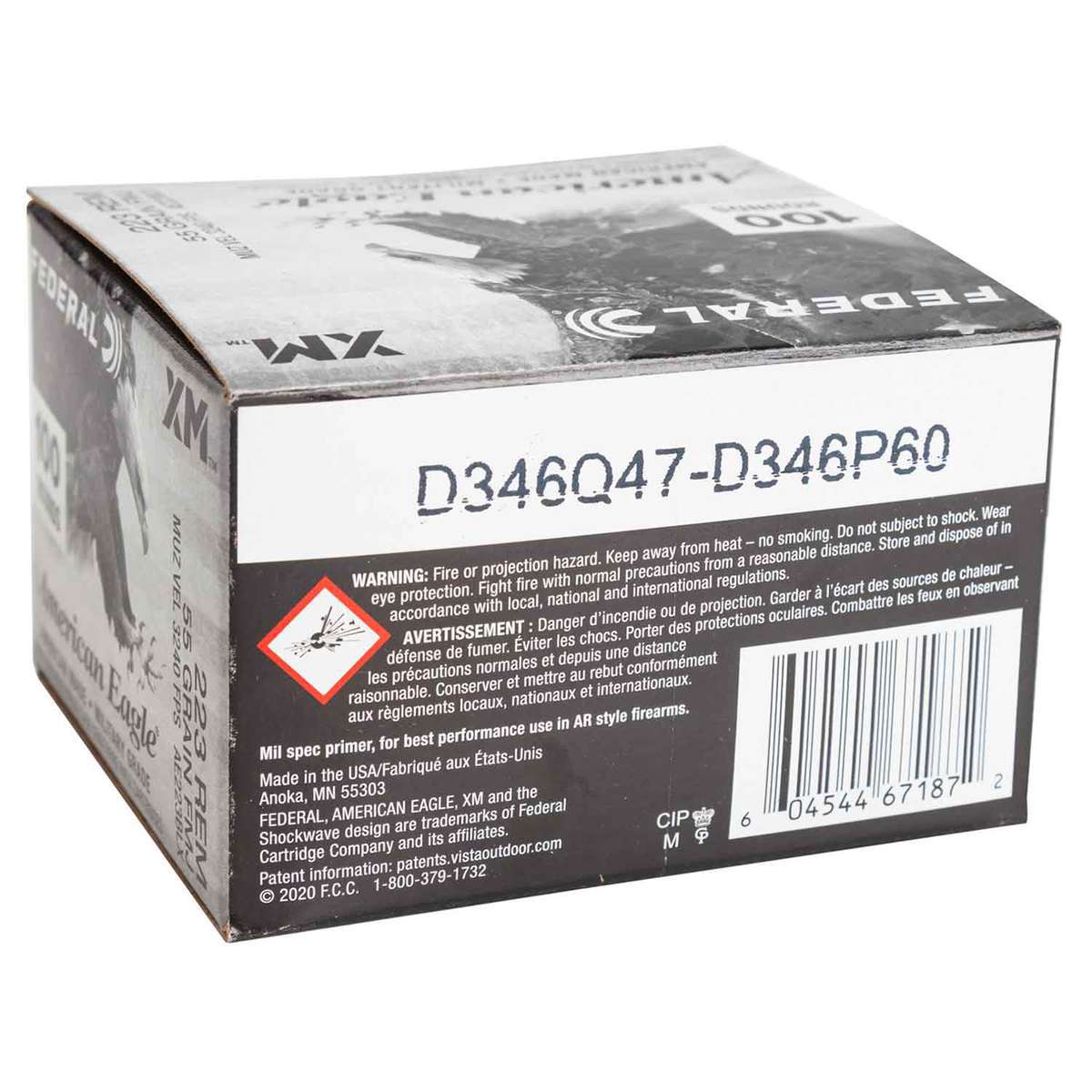 Federal American Eagle 223 Remington 55gr FMJBT Rifle Ammo - 100 Rounds Federal American Eagle 223 Remington 55gr FMJBT Rifle Ammo - 100 Rounds