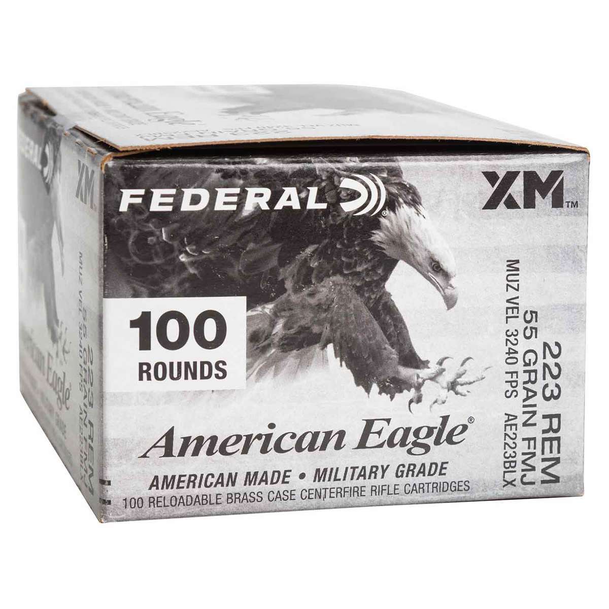Federal American Eagle 223 Remington 55gr FMJBT Rifle Ammo - 100 Rounds Federal American Eagle 223 Remington 55gr FMJBT Rifle Ammo - 100 Rounds
