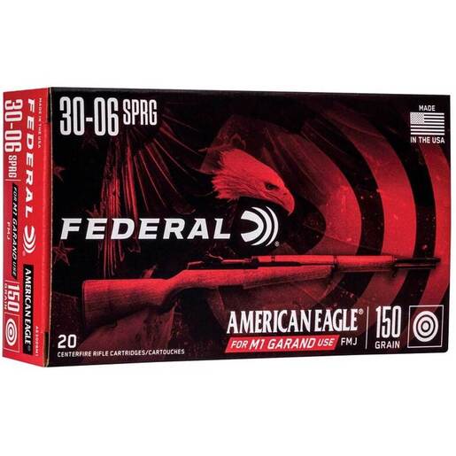 Federal American Eagle 30-06 Springfield 150gr FMJ Rifle Ammo Ammo - 20 Rounds 20 Rounds Ammo
