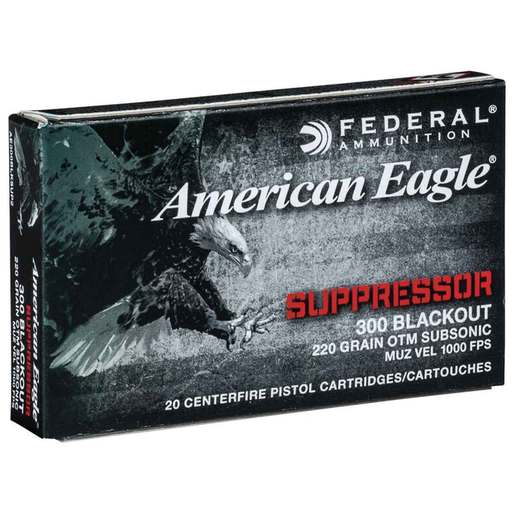 Federal American Eagle 300 AAC Blackout 220gr OTM Rifle Ammo Ammo - 20 Rounds 20 Rounds Ammo