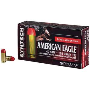 Federal American Eagle 40 S&W 165gr TSJFN Handgun Ammo - 200 Rounds