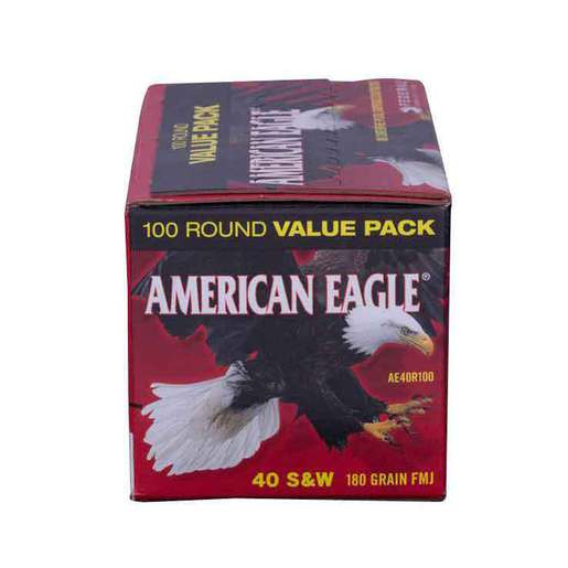 Federal American Eagle 40 S&W 180gr FMJ Handgun Ammo Ammo - 100 Rounds 100 Rounds Ammo