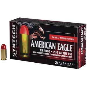 Federal American Eagle 45 Auto (ACP) 230gr TSJRN Handgun Ammo - 200 Rounds