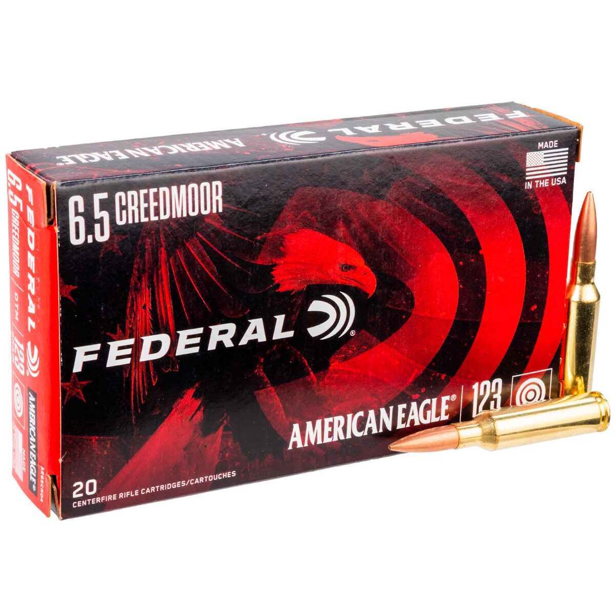 Federal American Eagle 6.5 Creedmoor 123gr Open Tip Rifle Ammo - 20 Rounds Federal American Eagle 6.5 Creedmoor 123gr Open Tip Rifle Ammo - 20 Rounds