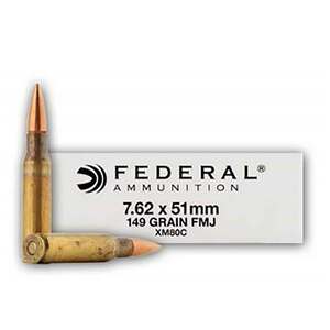Federal American Eagle 7.62mm NATO 149gr FMJ Rifle Ammo - 20 Rounds
