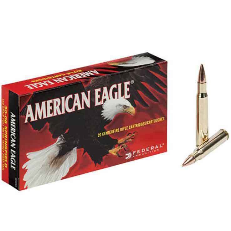 Federal American Eagle 30-06 Springfield 150gr JHP Rifle Ammo - 20 Rounds Federal American Eagle 30-06 Springfield 150gr JHP Rifle Ammo - 20 Rounds