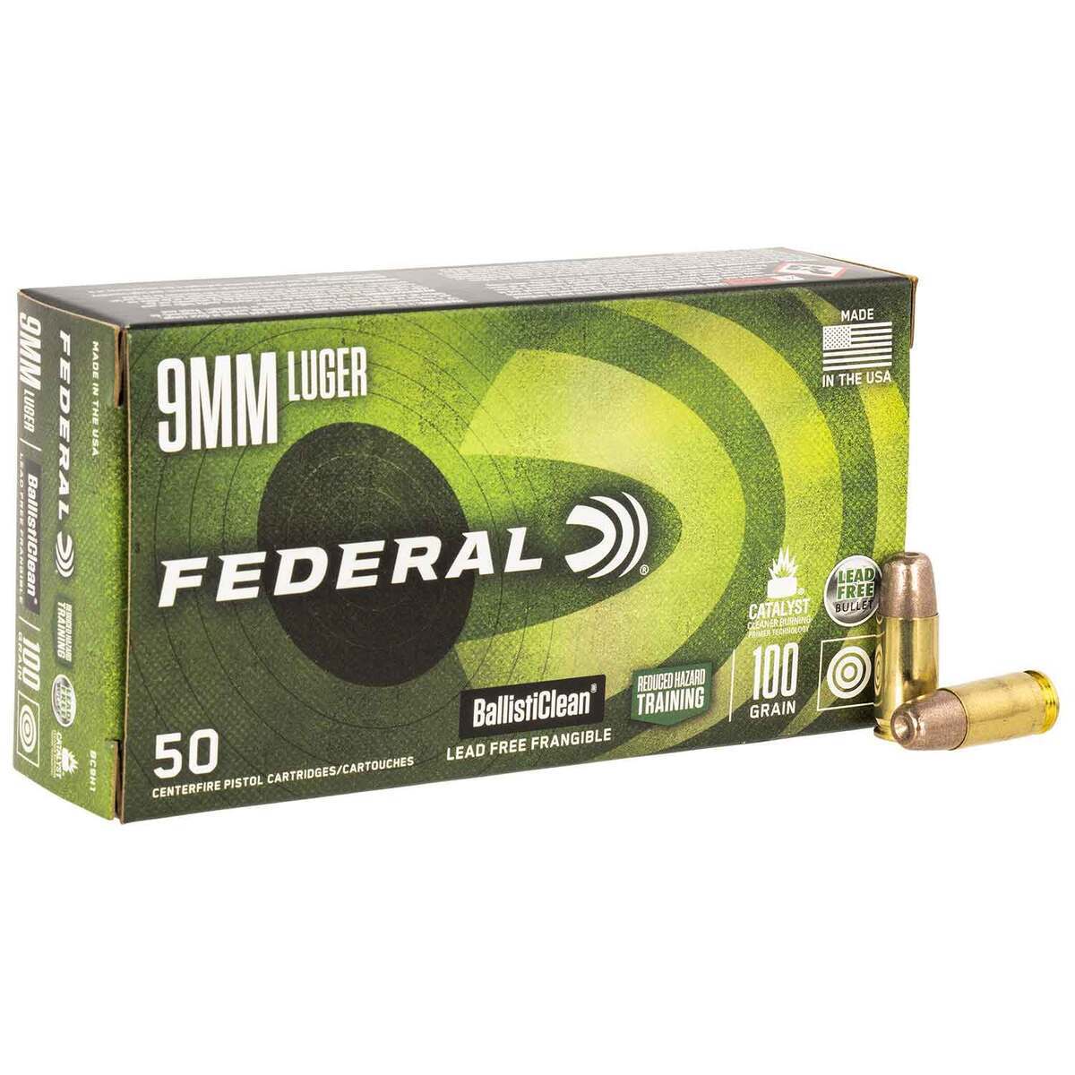 Federal BallistiClean 9mm Luger 100gr LFF Centerfire Handgun Ammo - 50 Rounds Federal BallistiClean 9mm Luger 100gr LFF Centerfire Handgun Ammo - 50 Rounds