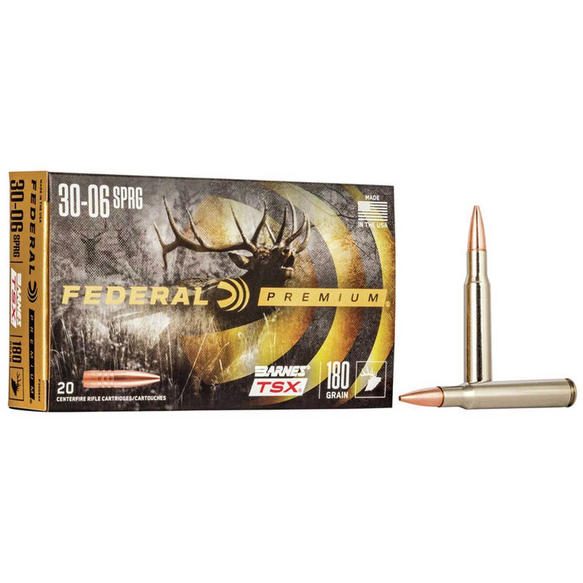 Federal Barnes TSX 30-06 Springfield 180gr Rifle Ammo - 20 Rounds Federal Barnes TSX 30-06 Springfield 180gr Rifle Ammo - 20 Rounds
