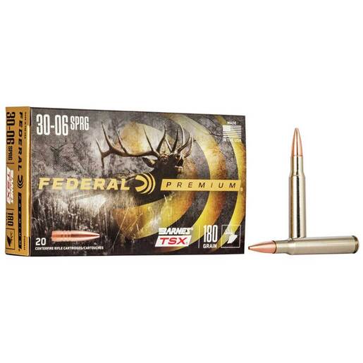 Federal Barnes TSX 30-06 Springfield 180gr Rifle Ammo Ammo - 20 Rounds 20 Rounds Ammo