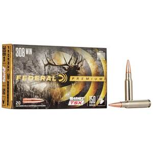 Federal Barnes TSX 308 Winchester 150gr Rifle Ammo - 20 Rounds