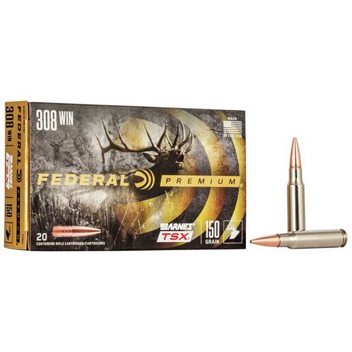 Federal Barnes TSX 308 Winchester 150gr Rifle Ammo Ammo - 20 Rounds 20 Rounds Ammo