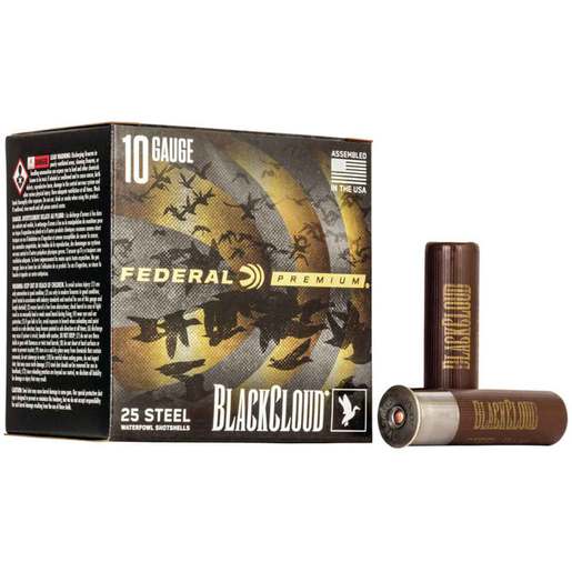 Federal Black Cloud FS 10 Gauge 3-1/2in #2 1-5/8oz Waterfowl Shotshells Ammo - 25 Rounds Ammo - #2 25 Rounds - #2 Ammo