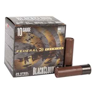 Federal Black Cloud FS Steel 10 Gauge 3-1/2in BB 1-5/8oz Shotshells - 25 Rounds Federal Black Cloud FS Steel 10 Gauge 3-1/2in BB 1-5/8oz Shotshells - 25 Rounds