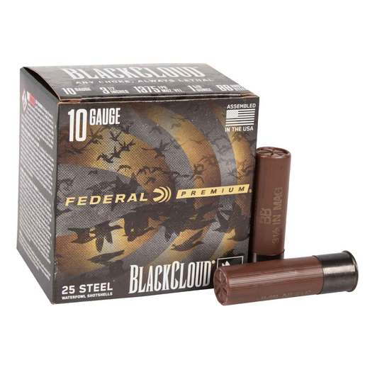 Federal Black Cloud FS Steel 10 Gauge 3-1/2in BB 1-5/8oz Shotshells Ammo - 25 Rounds Ammo - BB 25 Rounds - BB Ammo