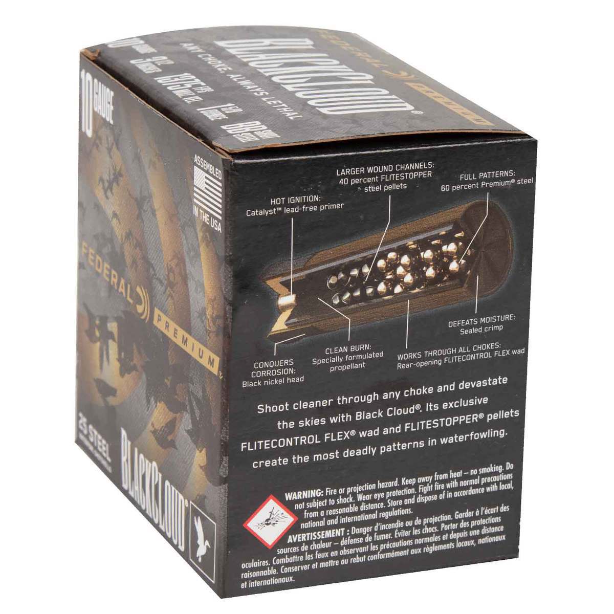 Federal Black Cloud FS Steel 10 Gauge 3-1/2in BB 1-5/8oz Shotshells - 25 Rounds Federal Black Cloud FS Steel 10 Gauge 3-1/2in BB 1-5/8oz Shotshells - 25 Rounds