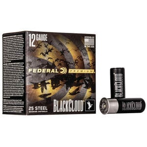 Federal Black Cloud FS Steel 12 Gauge 2-3/4in #4 1-1/8oz Shotshells - 25 Rounds