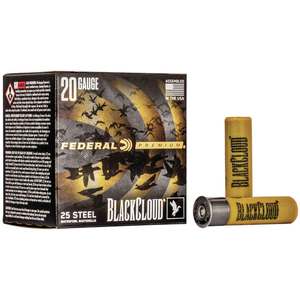 Federal Black Cloud FS Steel 20 Gauge 3in #4 1oz Waterfowl Shotshells - 25 Rounds