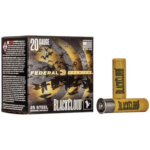 Federal Black Cloud FS Steel 20 Gauge 3in #4 1oz Waterfowl Shotshells Ammo - 25 Rounds Ammo - #4 25 Rounds - #4 Ammo