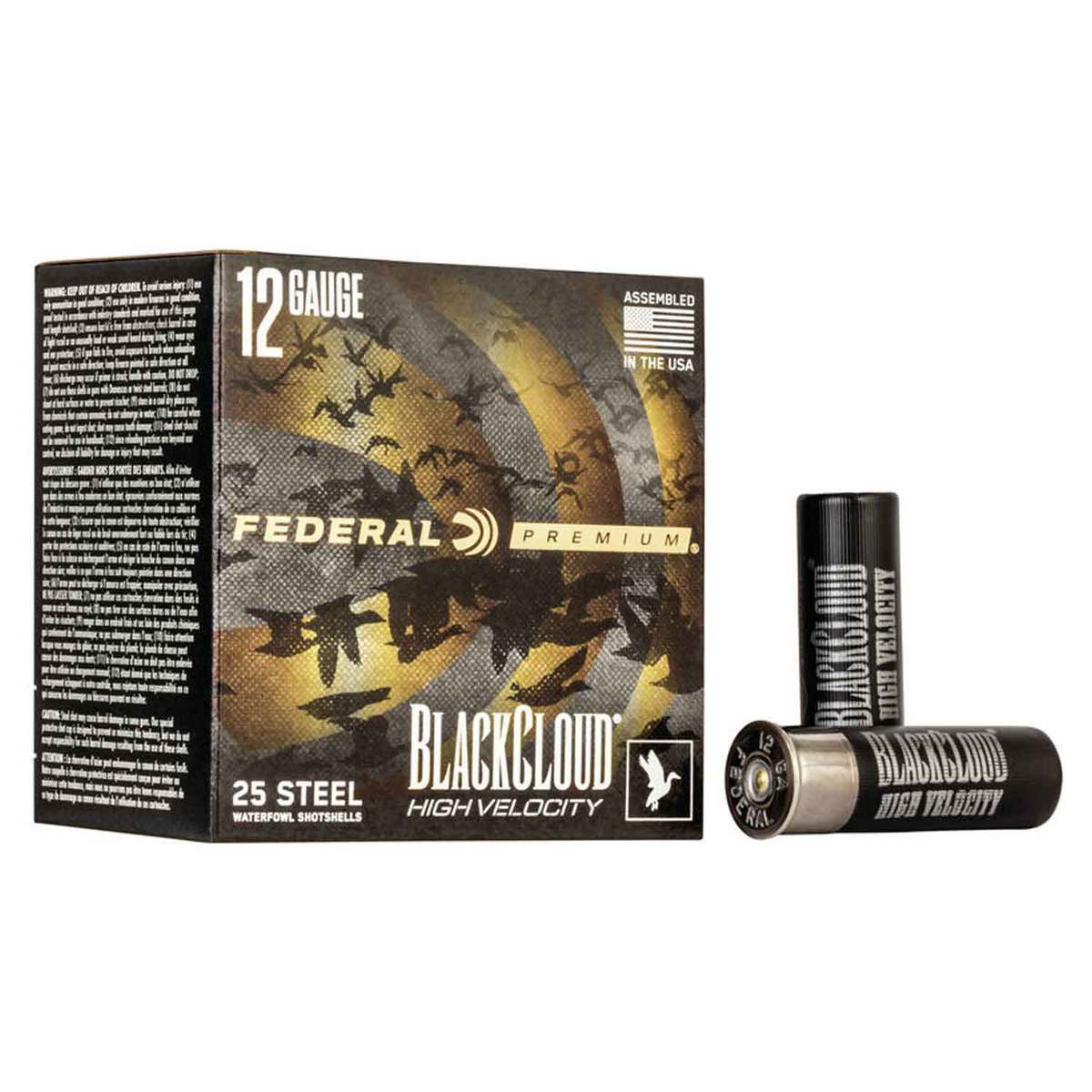 Federal Black Cloud FS Steel High Velocity 12 Gauge 3in #3 1-1/8oz Waterfowl Shotshells - 25 Rounds Federal Black Cloud FS Steel High Velocity 12 Gauge 3in #3 1-1/8oz Waterfowl Shotshells - 25 Rounds