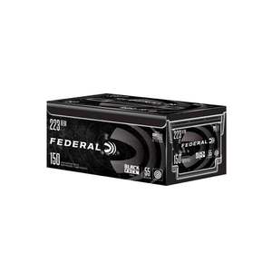 Federal Black Pack 223 Remington 55gr FMJ Rifle Ammo - 150 Rounds