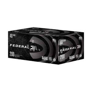 Federal Black Pack 40 S&W 165gr TMJ Handgun Ammo - 200 Rounds
