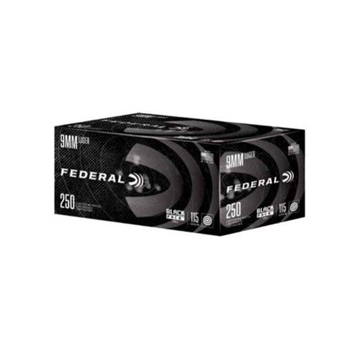 Federal Black Pack 9mm Luger 115gr FMJ Handgun Ammo Ammo - 250 Rounds 250 Rounds Ammo