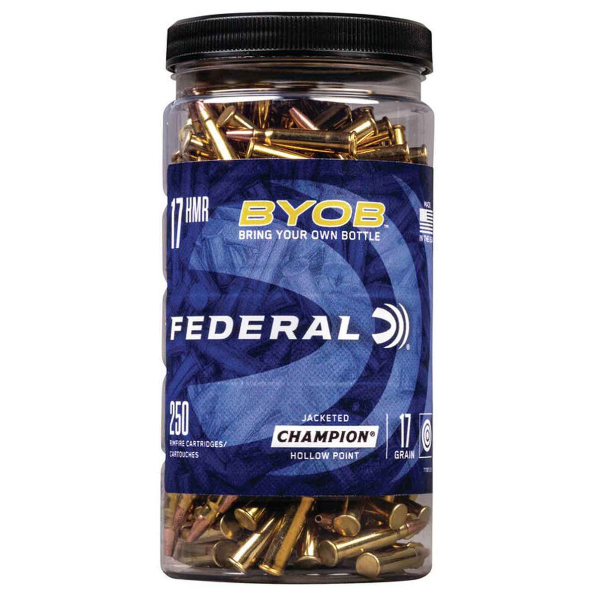 Federal BYOB 17 HMR 17gr JHP Rimfire Ammo - 250 Rounds Federal BYOB 17 HMR 17gr JHP Rimfire Ammo - 250 Rounds