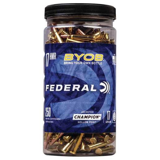 Federal BYOB 17 HMR 17gr JHP Rimfire Ammo – 250 Rounds