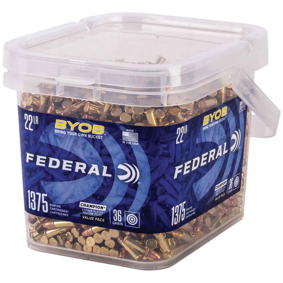 Federal BYOB 22 Long Rifle 36gr CPHP Rimfire Ammo - 1375 Rounds Federal BYOB 22 Long Rifle 36gr CPHP Rimfire Ammo - 1375 Rounds