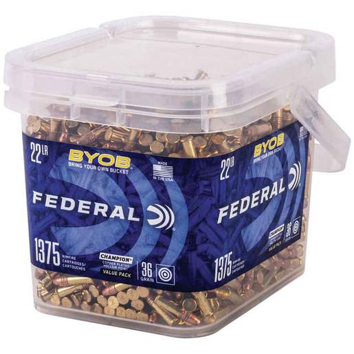 Federal BYOB 22 Long Rifle 36gr CPHP Rimfire Ammo – 1375 Rounds