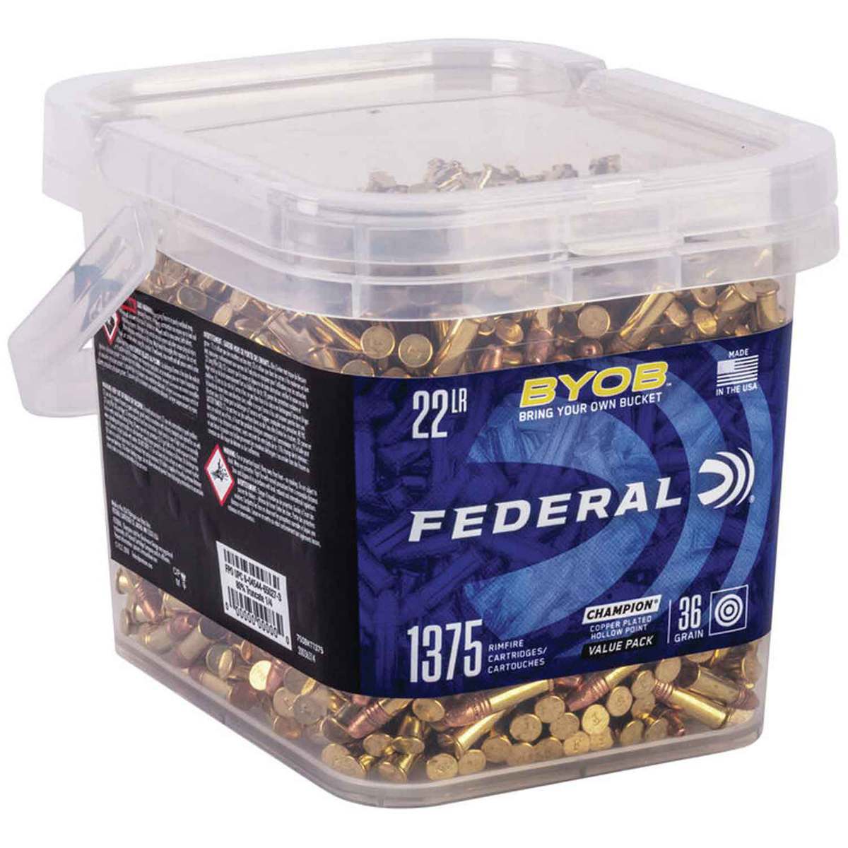 Federal BYOB 22 Long Rifle 36gr CPHP Rimfire Ammo - 1375 Rounds Federal BYOB 22 Long Rifle 36gr CPHP Rimfire Ammo - 1375 Rounds