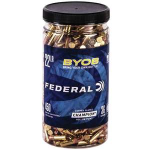 Federal BYOB 22 Long Rifle 36gr CPHP Rimfire Ammo - 450 Rounds