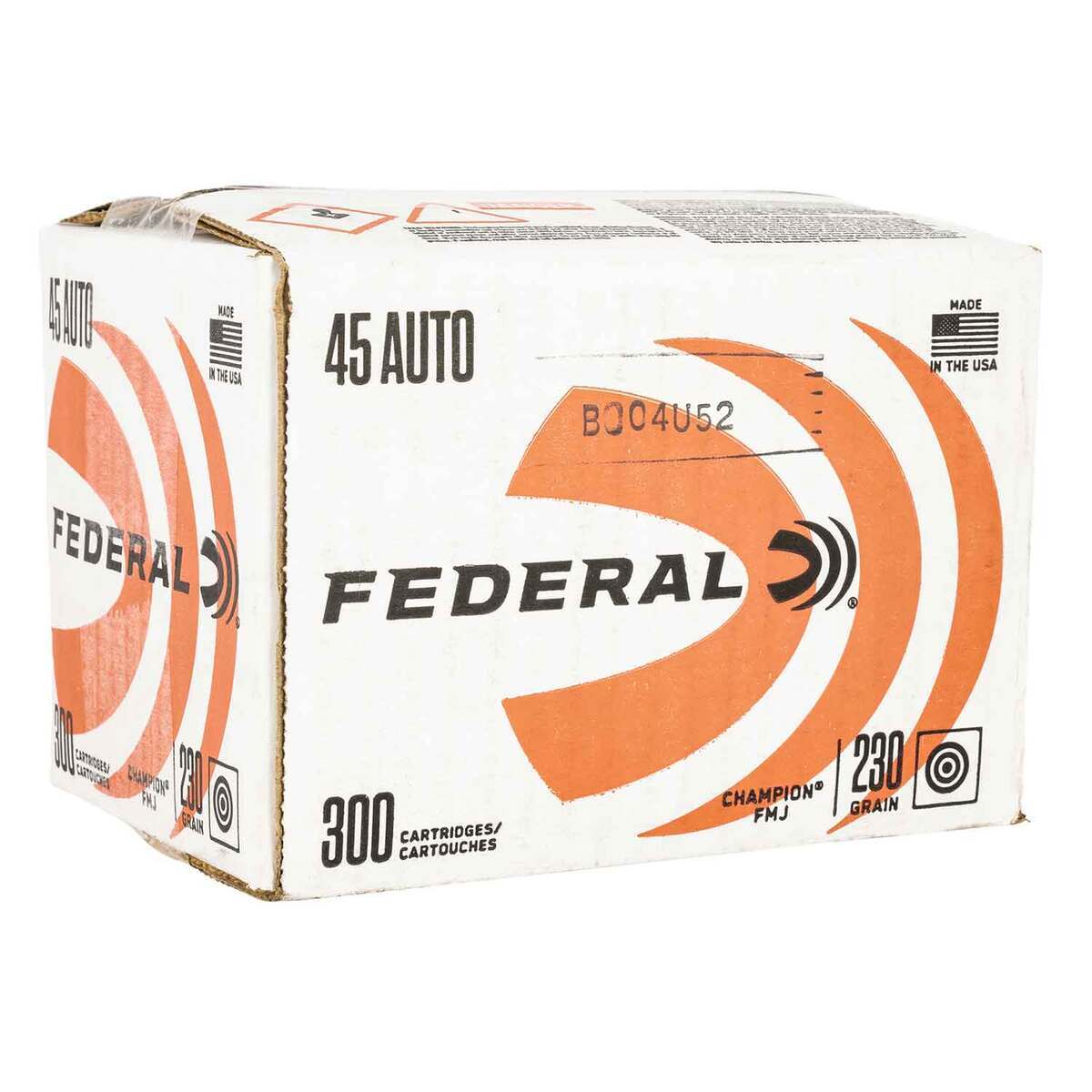 Federal Champion 45 Auto (ACP) 230gr FMJ Handgun Ammo - 300 Rounds Federal Champion 45 Auto (ACP) 230gr FMJ Handgun Ammo - 300 Rounds