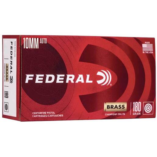 Federal Champion Training 10mm Auto 180gr FMJ Centerfire Ammo - 200 Rounds 200 Rounds Ammo