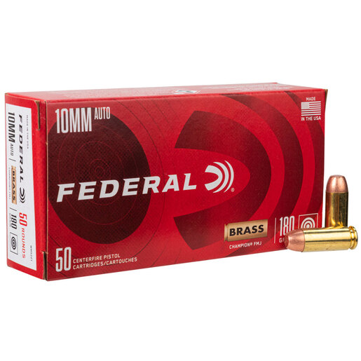 Federal Champion Training 10mm Auto 180gr FMJ Handgun Ammo Ammo - 50 Rounds 50 Rounds Ammo