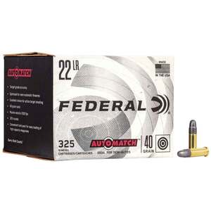 Federal Champion Training 22 Long Rifle 40gr RN Rimfire Ammo - 325 Rounds