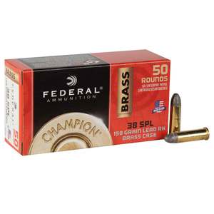 Federal Champion Training 38 Special 158gr JSP Handgun Ammo - 50 Rounds