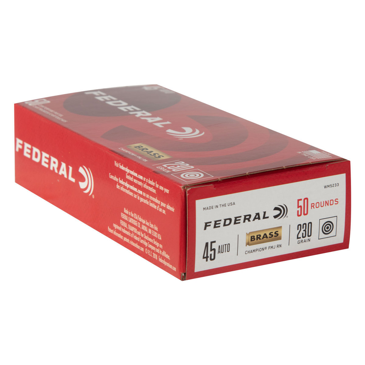 Federal Champion Training 45 Auto (ACP) 230gr FMJ Handgun Ammo - 50 Rounds Federal Champion Training 45 Auto (ACP) 230gr FMJ Handgun Ammo - 50 Rounds