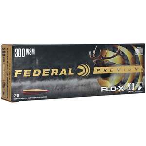 Federal ELD-X 300 WSM (Winchester Short Mag) 200gr Rifle Ammo - 20 Rounds