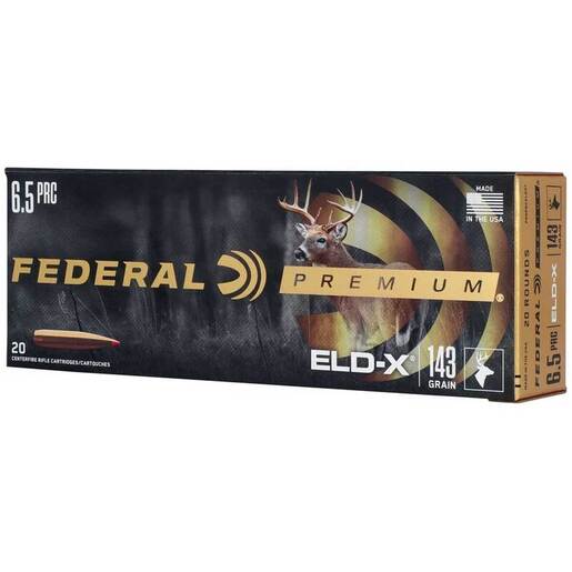 Federal ELD-X 6.5 PRC 143gr ELD-X Rifle Ammo Ammo - 20 Rounds 20 Rounds Ammo