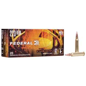 Federal Fusion 223 Remington 62gr Fusion SP Rifle Ammo - 20 Rounds Federal Fusion 223 Remington 62gr Fusion SP Rifle Ammo - 20 Rounds