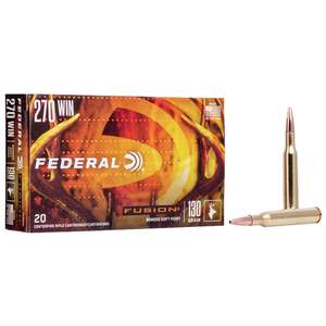Federal Fusion 270 Winchester 130gr Fusion SP Rifle Ammo - 20 Rounds Federal Fusion 270 Winchester 130gr Fusion SP Rifle Ammo - 20 Rounds