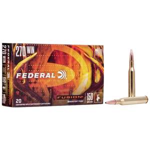 Federal Fusion 270 Winchester 150gr Fusion SP Rifle Ammo - 20 Rounds Federal Fusion 270 Winchester 150gr Fusion SP Rifle Ammo - 20 Rounds