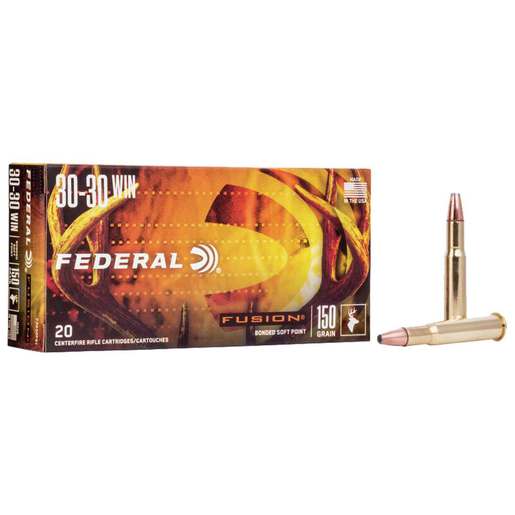 Federal Fusion 30-30 Winchester 150gr Fusion Soft Point Rifle Ammo Ammo - 20 Rounds 20 Rounds Ammo