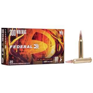 Federal Fusion 300 Winchester Magnum 180gr Fusion SP Rifle Ammo - 20 Rounds